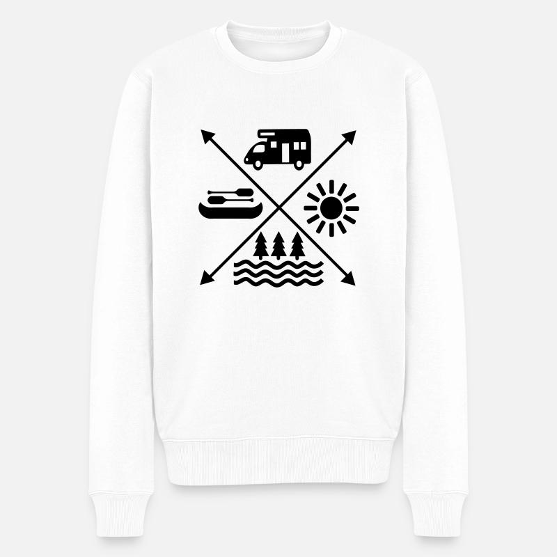 Camping - Pull Premium bio Homme - blanc