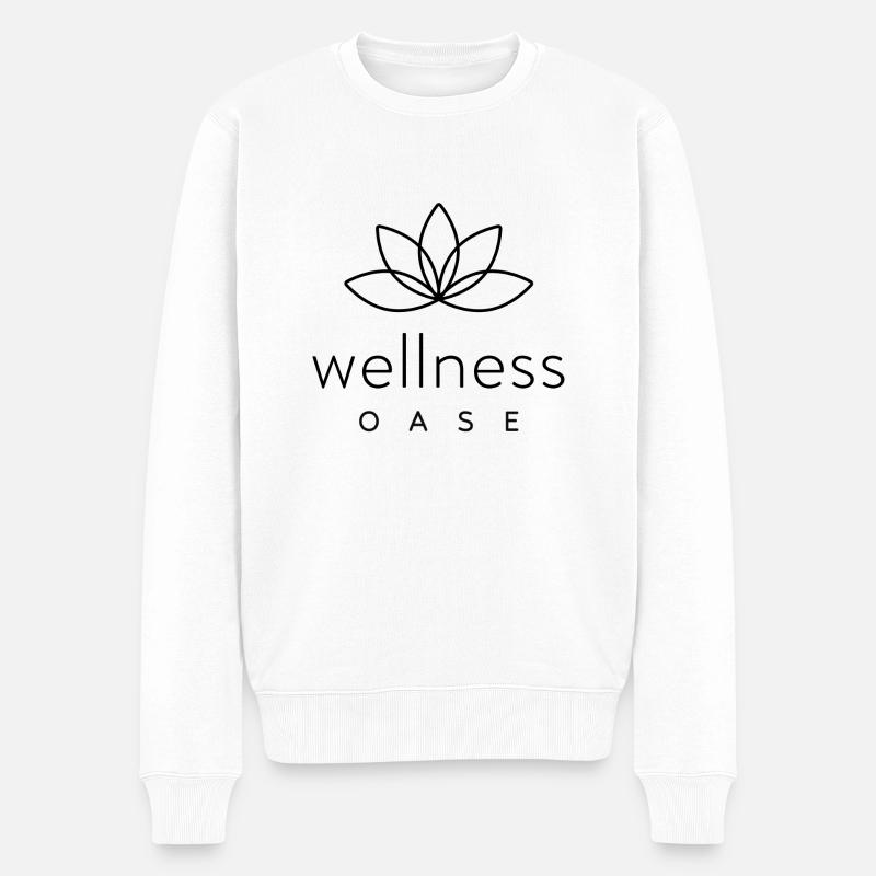 Wellness Oase - Männer Premium Bio Pullover - Weiß