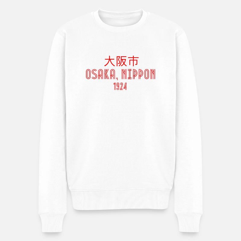 Osaka Nippon - Männer Premium Bio Pullover - Weiß