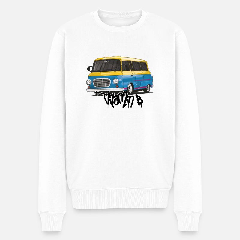 Barkas B1000 // Illustration - Pull Premium bio Homme - blanc