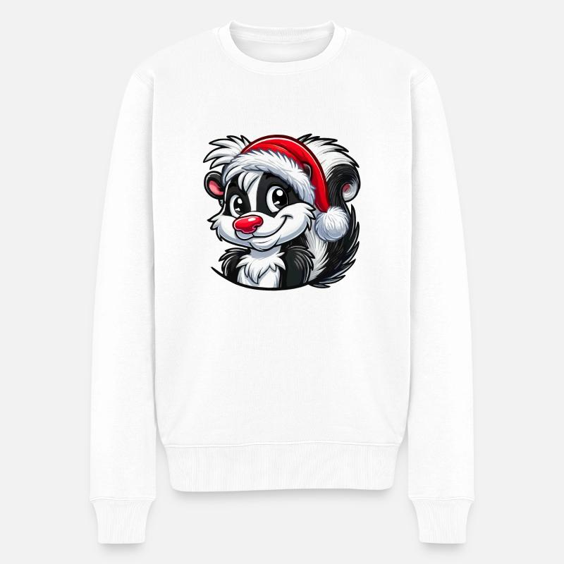Noël Skunk - Pull Premium bio Homme - blanc