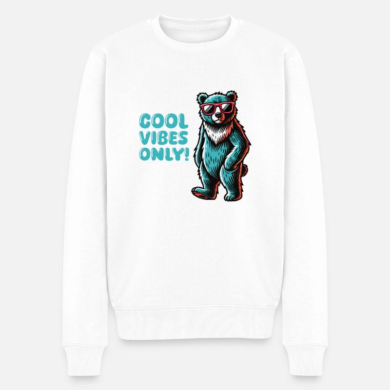 ours cool - Pull Premium bio Homme - blanc