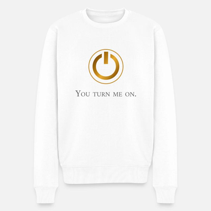 Tu m’excites - Pull Premium bio Homme - blanc