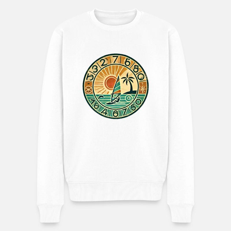 The Vintage Flair Collection - Männer Premium Bio Pullover - Weiß