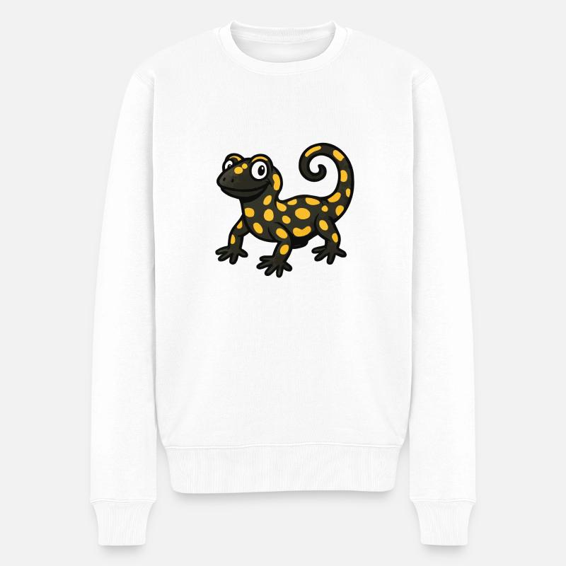 Bande dessinée Salamander Gecko - Pull Premium bio Homme - blanc
