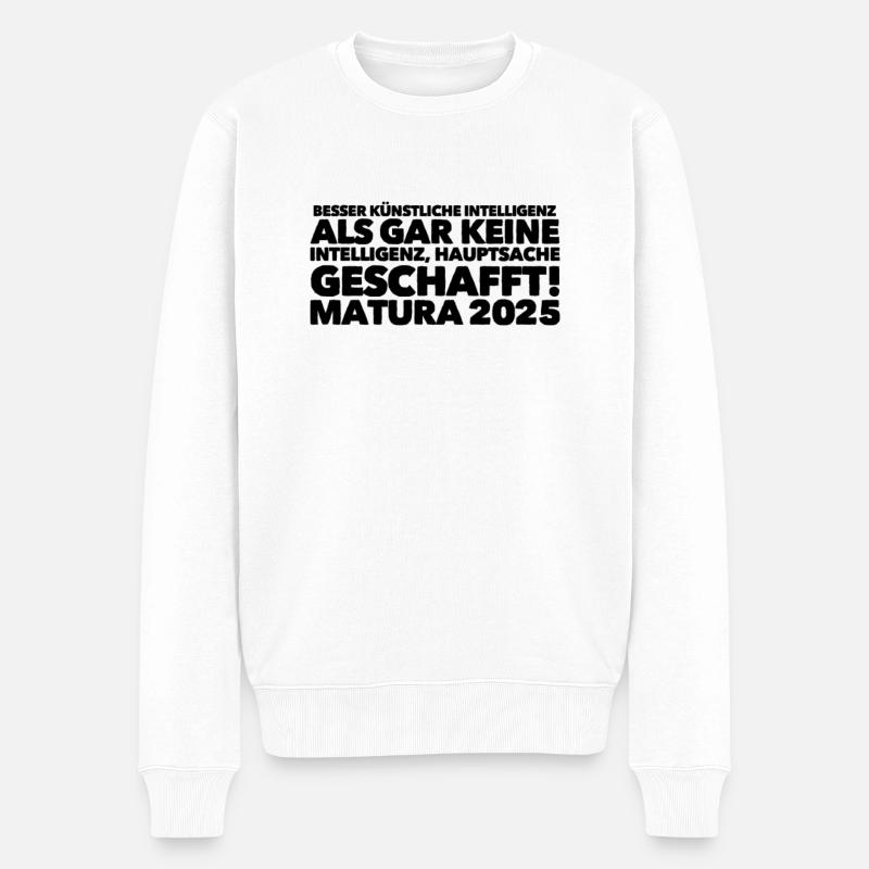 Matura - Männer Premium Bio Pullover - Weiß