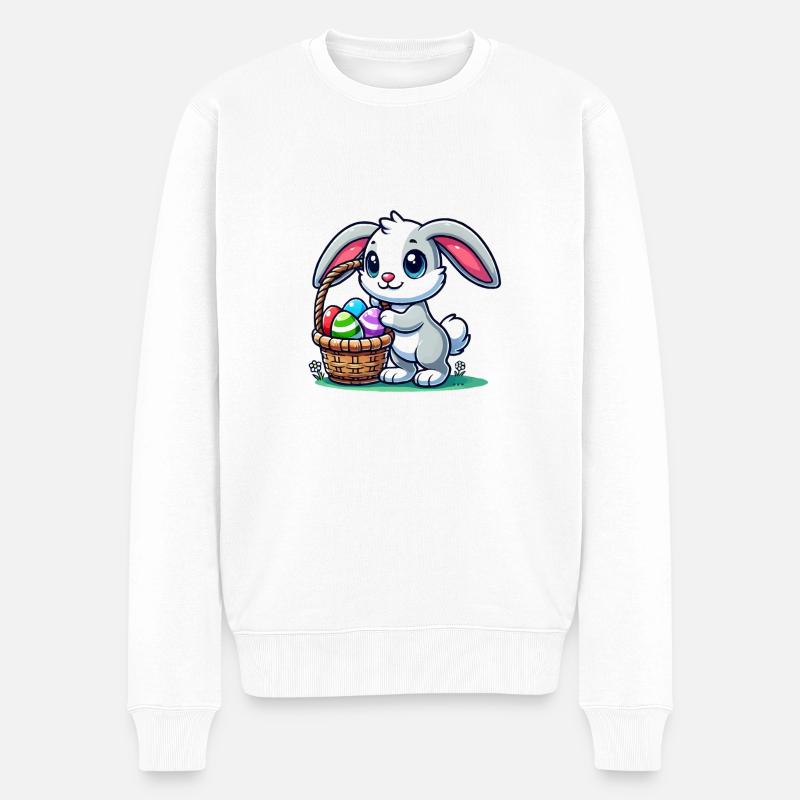 Lapin de Pâques - Pull Premium bio Homme - blanc