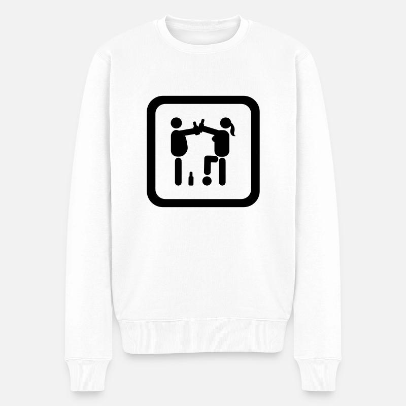 Flunkyball #1 - Männer Premium Bio Pullover - Weiß