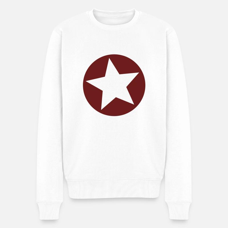 Stern - Männer Premium Bio Pullover - Weiß