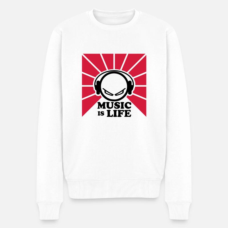 dj - Pull Premium bio Homme - blanc