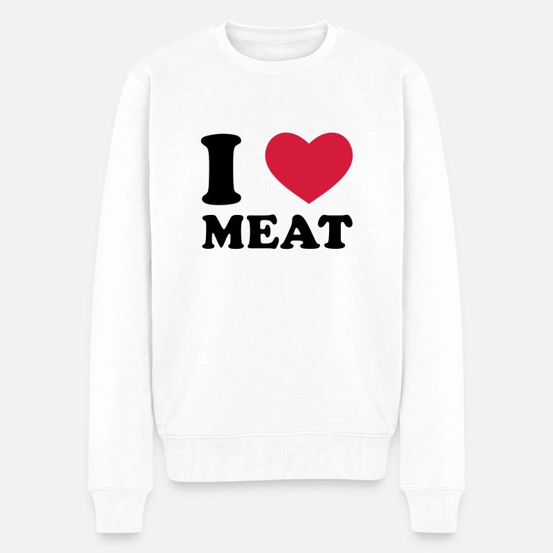 I Love Meat - Pull Premium bio Homme - blanc