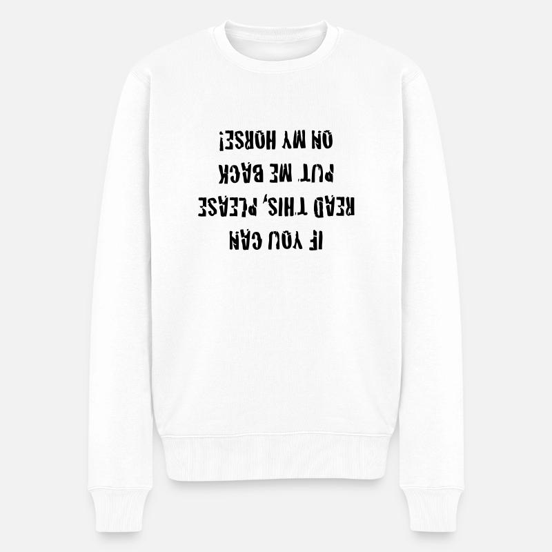 if_you_can - Männer Premium Bio Pullover - Weiß