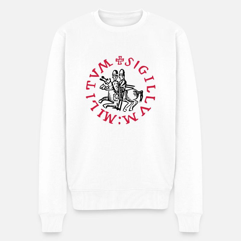 templars knights symbol - Pull Premium bio Homme - blanc