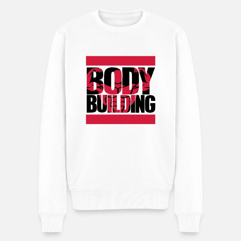 Musculation 1_2c - Pull Premium bio Homme - blanc