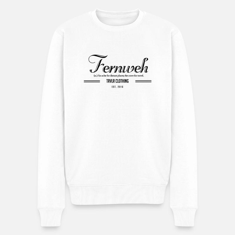 Fernweh_LogoShirt - Männer Premium Bio Pullover - Weiß