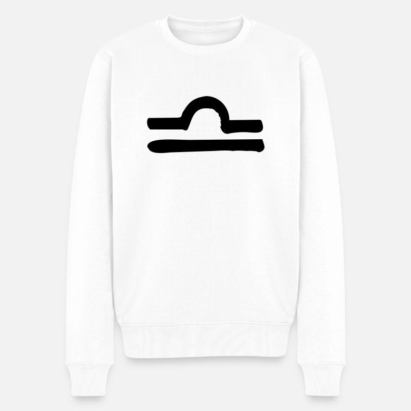 libra zodiac - Pull Premium bio Homme - blanc