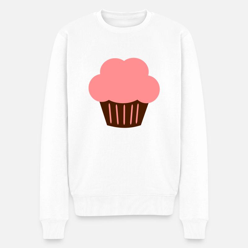 Kuchen - Männer Premium Bio Pullover - Weiß