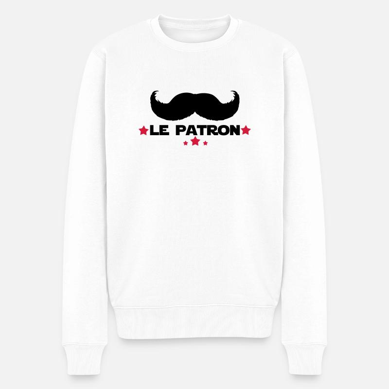 le patron - Pull Premium bio Homme - blanc