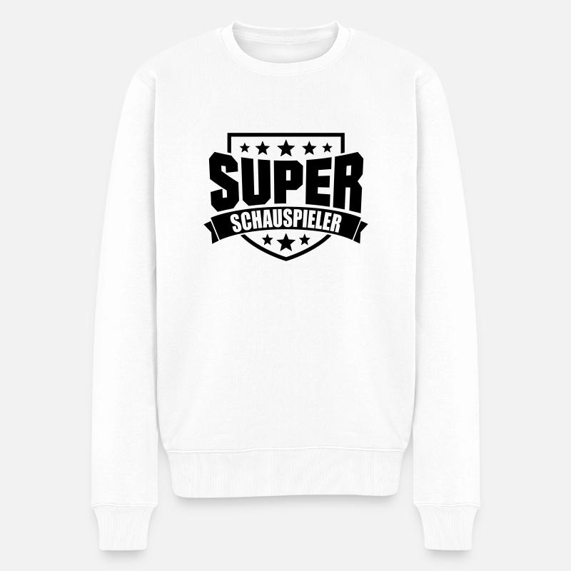 Super Schauspieler - Männer Premium Bio Pullover - Weiß