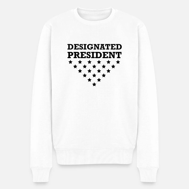 Designated President 1c - Männer Premium Bio Pullover - Weiß