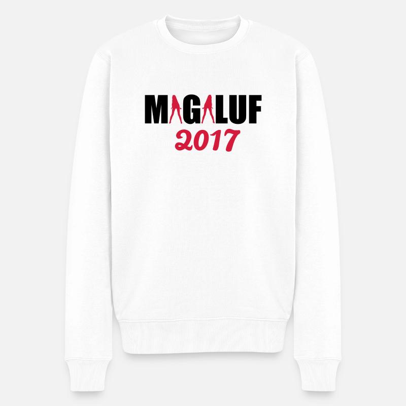 Magaluf 2017 - Männer Premium Bio Pullover - Weiß