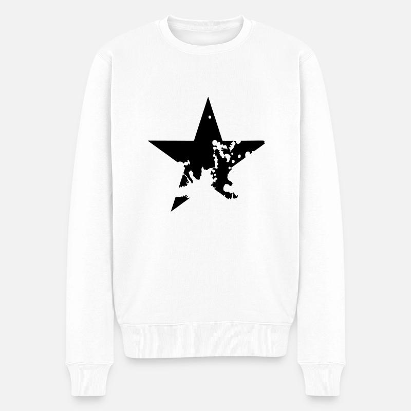 dirty star - Männer Premium Bio Pullover - Weiß