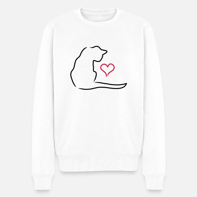 Chat - Pull Premium bio Homme - blanc