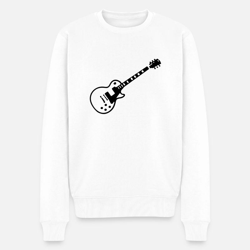 les paul guitar - Pull Premium bio Homme - blanc