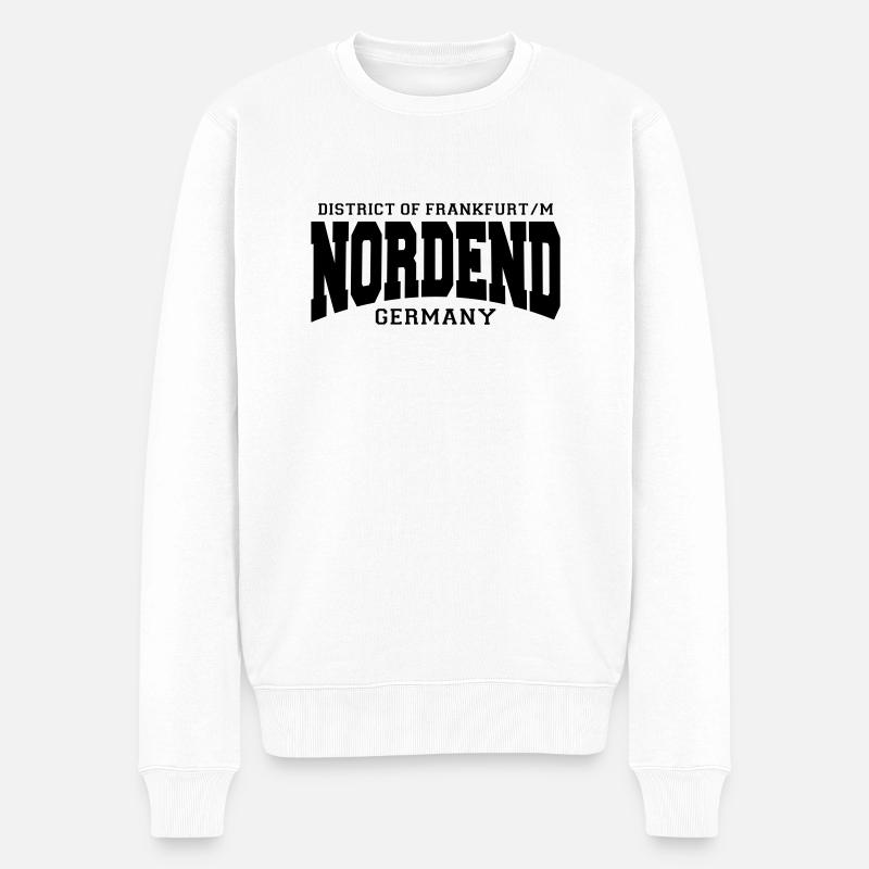 Frankfurt nordend - Männer Premium Bio Pullover - Weiß