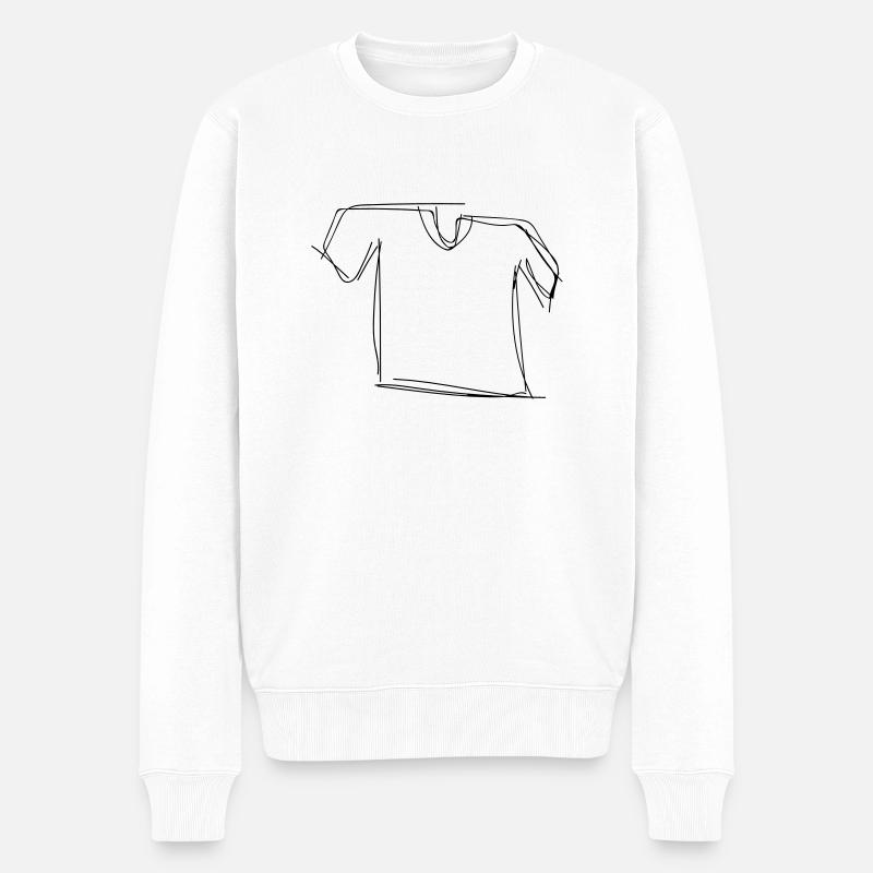 Shirt T-Shirt - Männer Premium Bio Pullover - Weiß