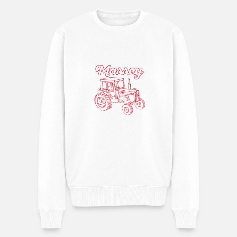 Massey - Männer Premium Bio Pullover - Weiß