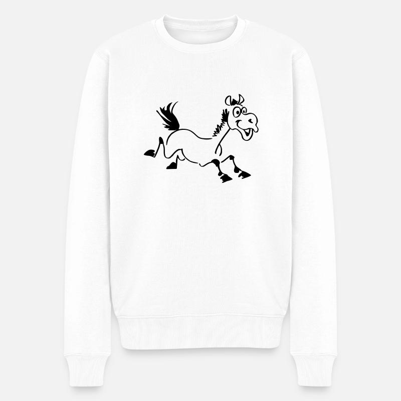 Cheval marrant - Pull Premium bio Homme - blanc