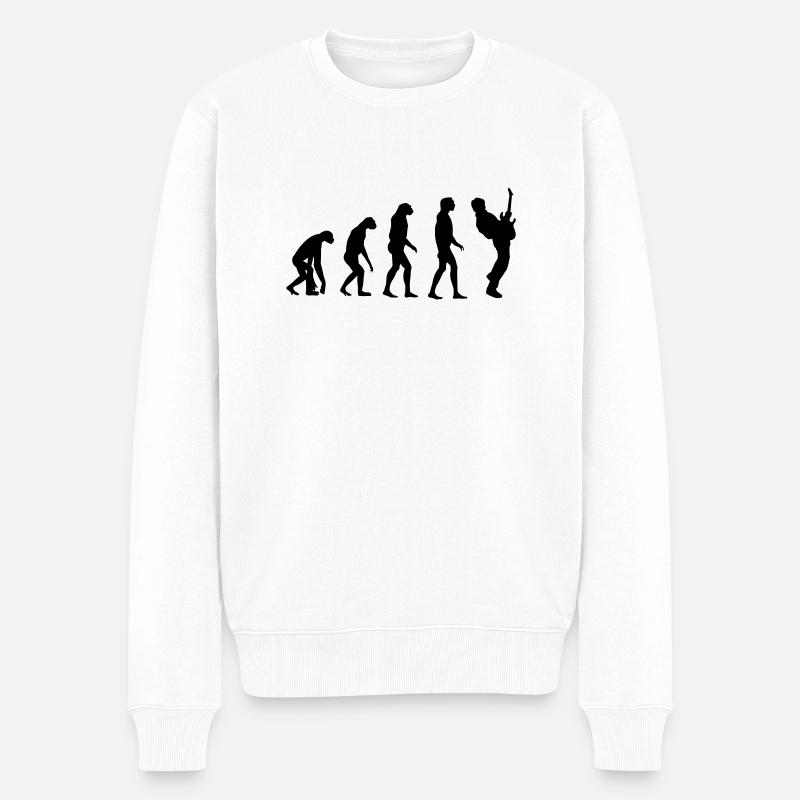 Guitar Player Evolution - Men's Premium Organic Jumper - white