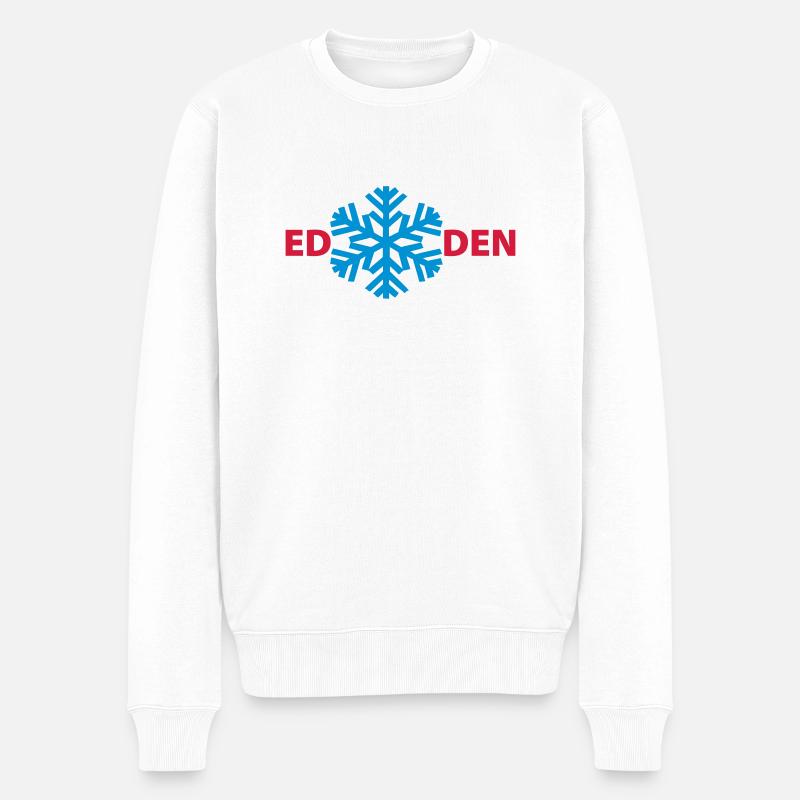ED SNOWDEN 2 - Männer Premium Bio Pullover - Weiß