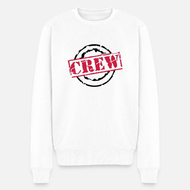 crew - Männer Premium Bio Pullover - Weiß