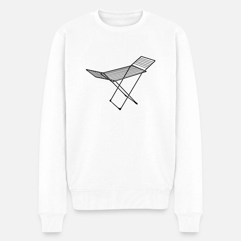 séchoir à linge_s1 - Pull Premium bio Homme - blanc