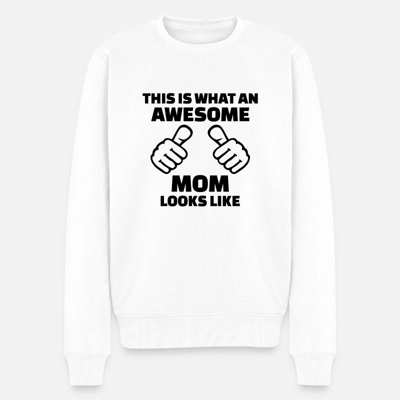 Mama - Männer Premium Bio Pullover - Weiß