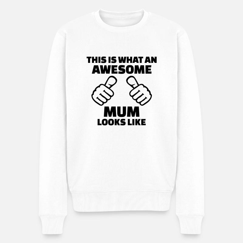 Awesome Mum - Pull Premium bio Homme - blanc