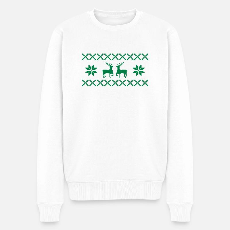 norwegen_muster_01 - Pull Premium bio Homme - blanc