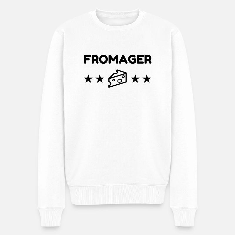 Fromager / Fromage / Travail / Métier / Job - Pull Premium bio Homme - blanc