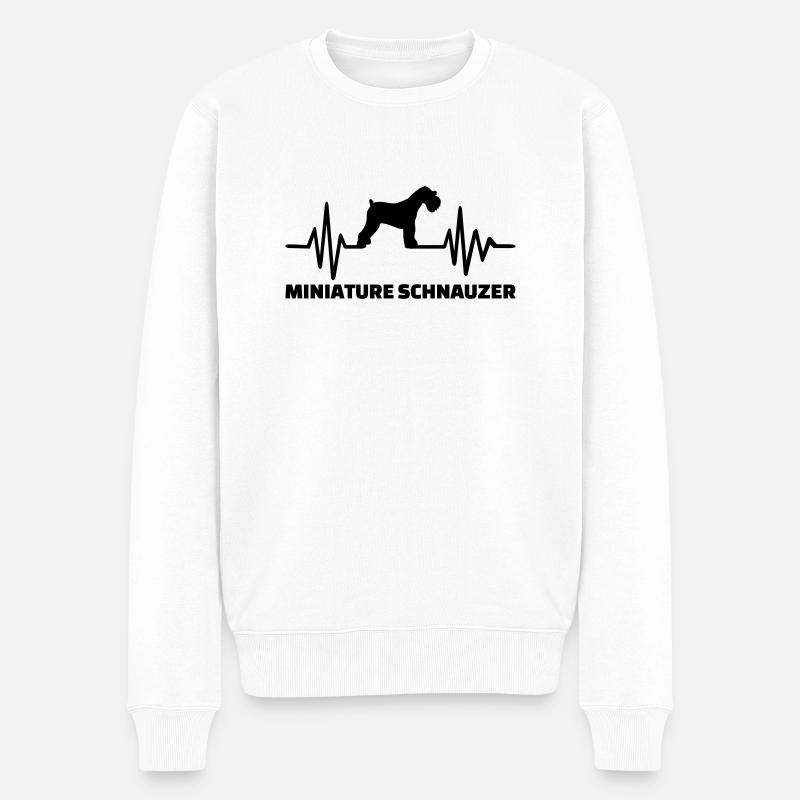 Miniature Schnauzer - Pull Premium bio Homme - blanc