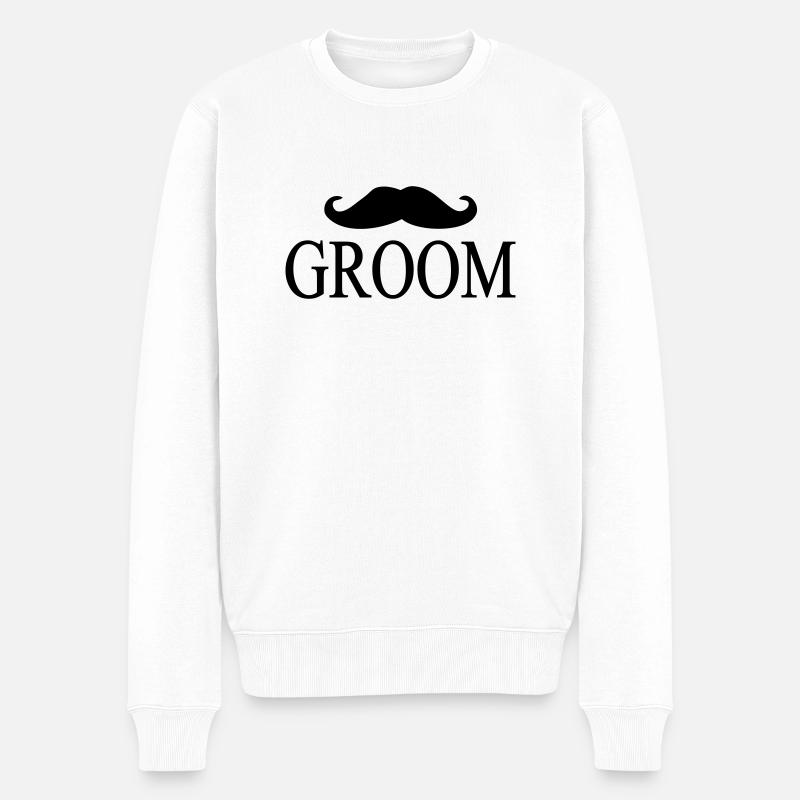 groom - Männer Premium Bio Pullover - Weiß