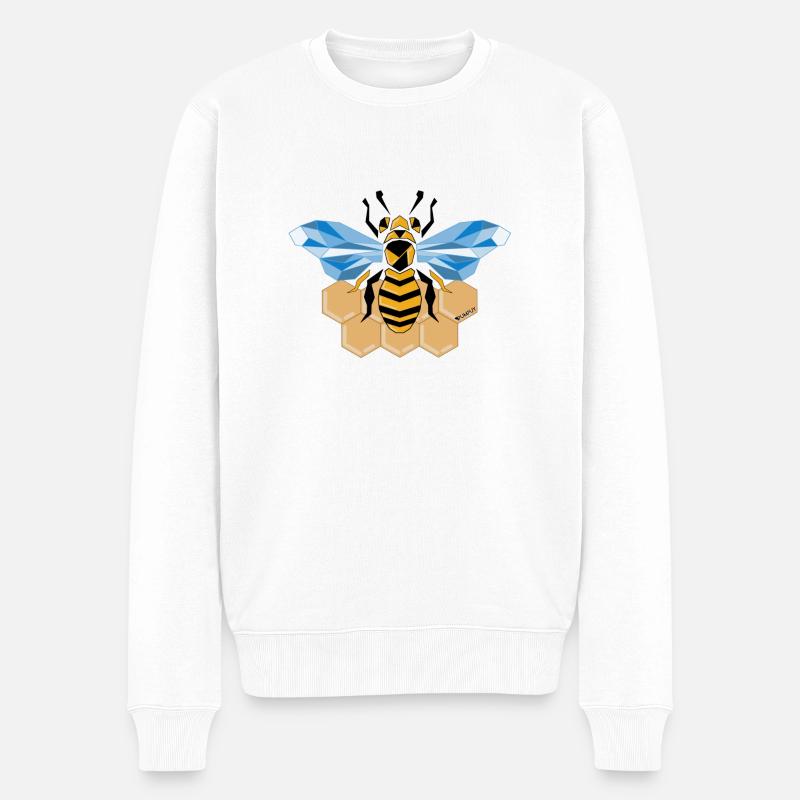 BIENE - Männer Premium Bio Pullover - Weiß