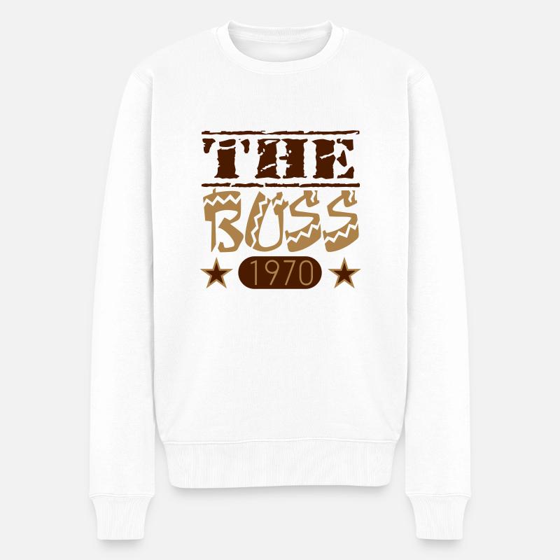 The Boss 1970 05 - Männer Premium Bio Pullover - Weiß