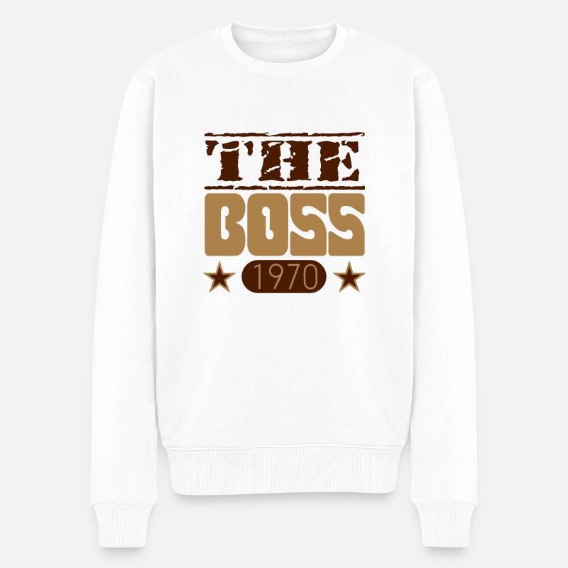 The Boss 1970 06 - Männer Premium Bio Pullover - Weiß