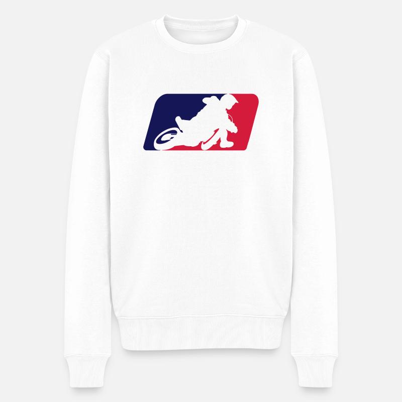 Supermoto - Männer Premium Bio Pullover - Weiß
