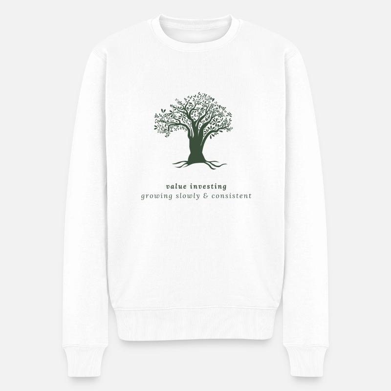 value investing by financefreeks - Männer Premium Bio Pullover - Weiß