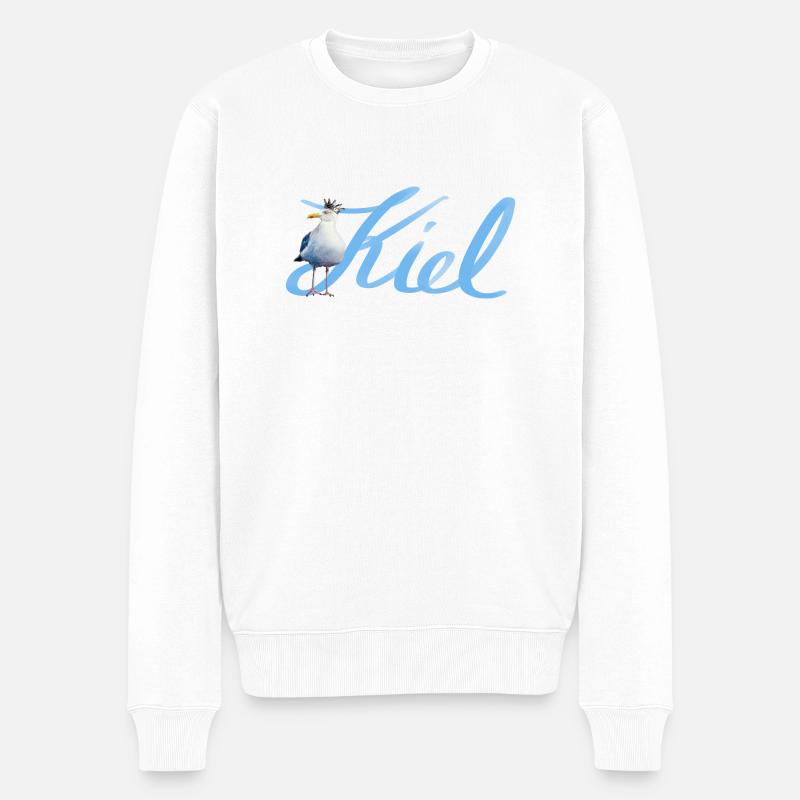 kiel möwe - Männer Premium Bio Pullover - Weiß