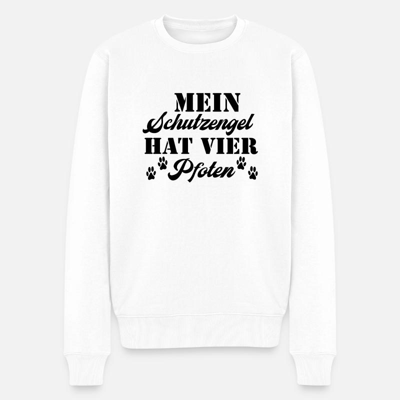 Mein Schutzengel - Männer Premium Bio Pullover - Weiß