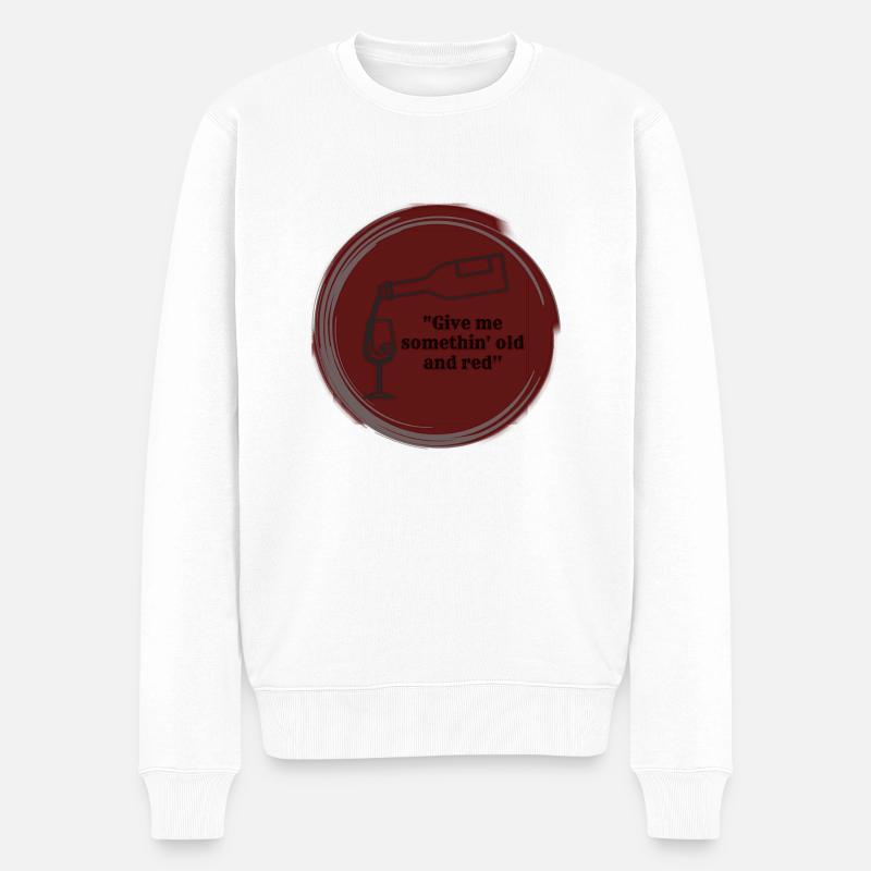 grape juice - Männer Premium Bio Pullover - Weiß
